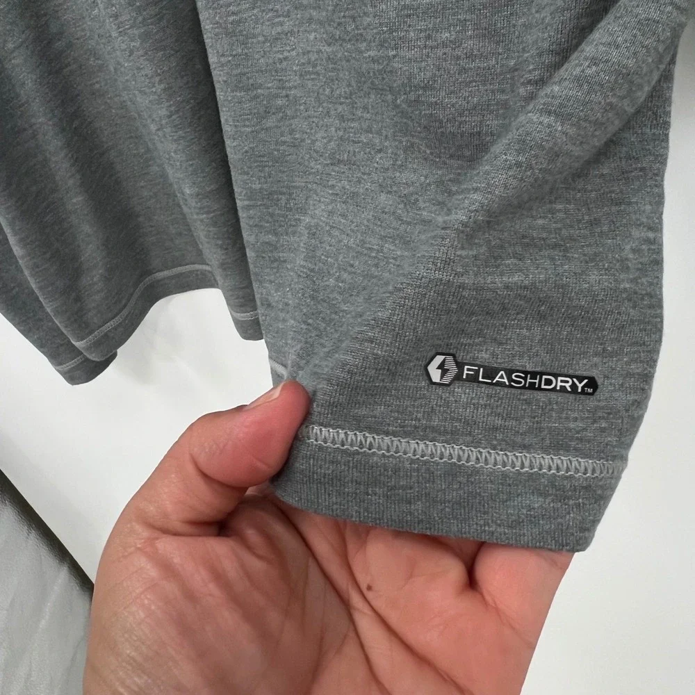 The‎ North Face XXL Long Sleeve Shirt Mens Grey FlashDry Heathered Activewear